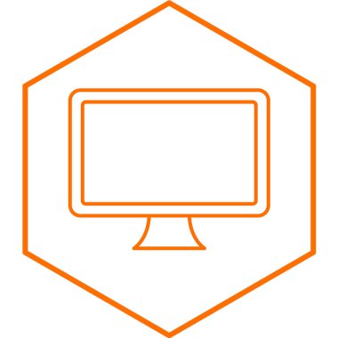 LCD simgesi. vektör illüstrasyonu