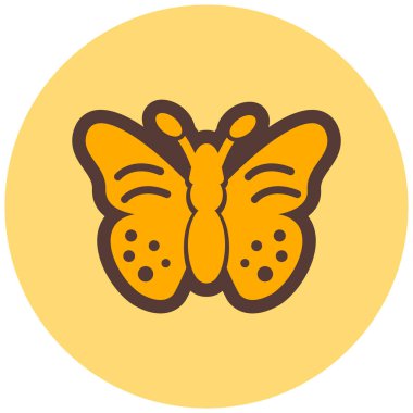 Kelebek. Web simgesi basit illüstrasyon