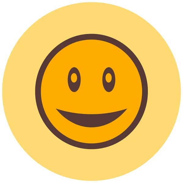 Smiley Visage Émoticône Vecteur Illustration — Image vectorielle
