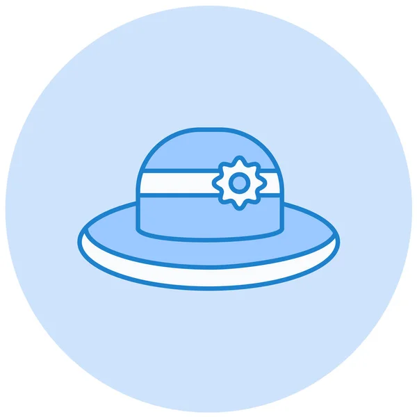 Sombrero Icono Web Ilustración Simple — Archivo Imágenes Vectoriales