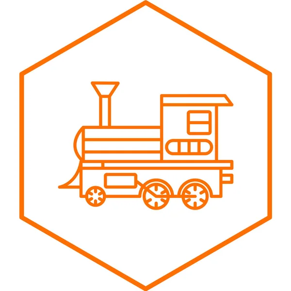 Ilustración Vectorial Locomotora Vapor — Vector de stock