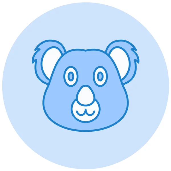 Urso Ícone Web Ilustração Simples — Vetor de Stock