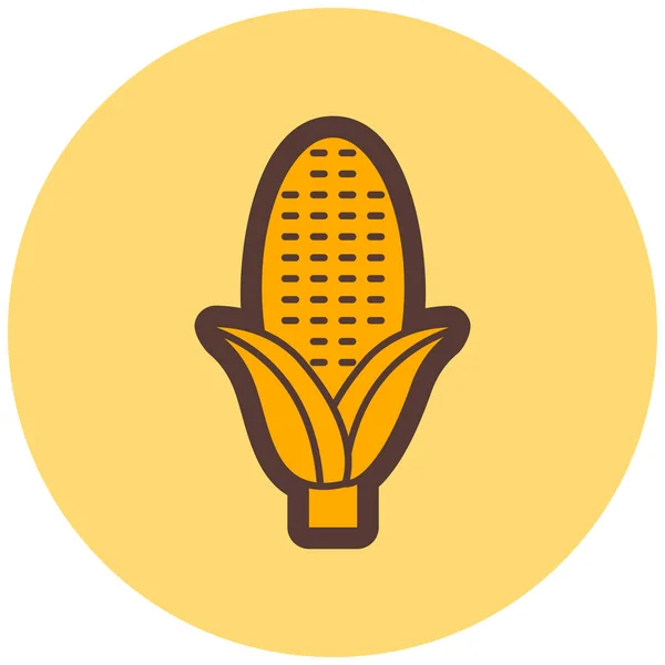 Corn Web Icon Simple Illustration — Stock Vector