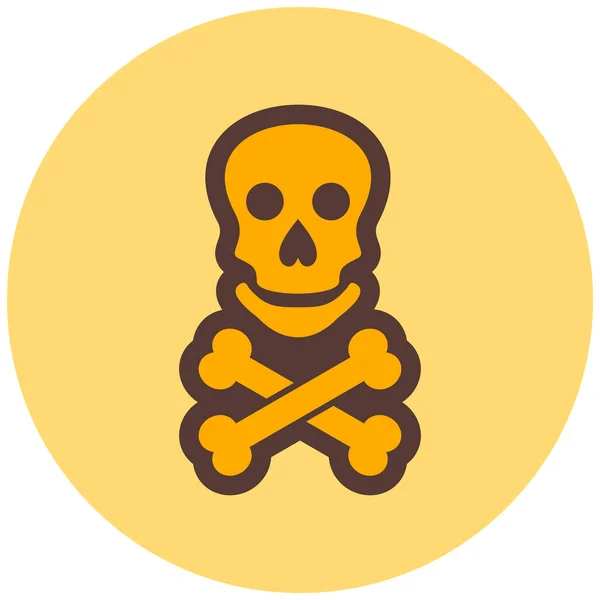 Skull Web Icon Simple Design — Stock Vector