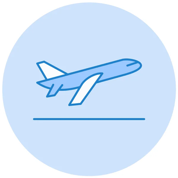 Letadlo Webová Ikona Jednoduchá Ilustrace — Stockový vektor