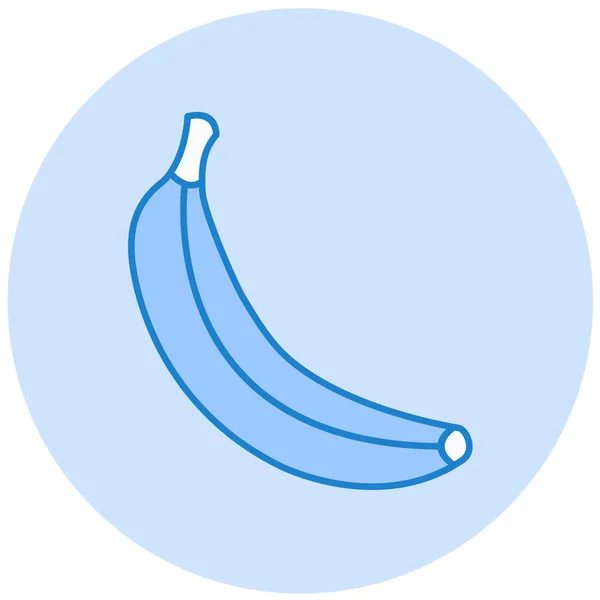 Banan Ikona Web Prosta Ilustracja — Wektor stockowy