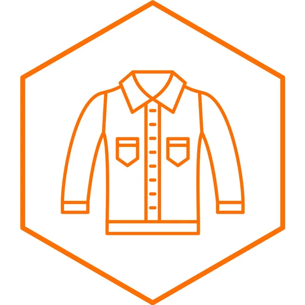 Pomarańczowa Ikona Kurtki Prosta Ilustracja Symbolu Wektora Odzieży Projektowania Stron — Wektor stockowy