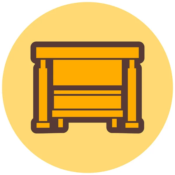 Bank Web Symbol Einfache Illustration — Stockvektor