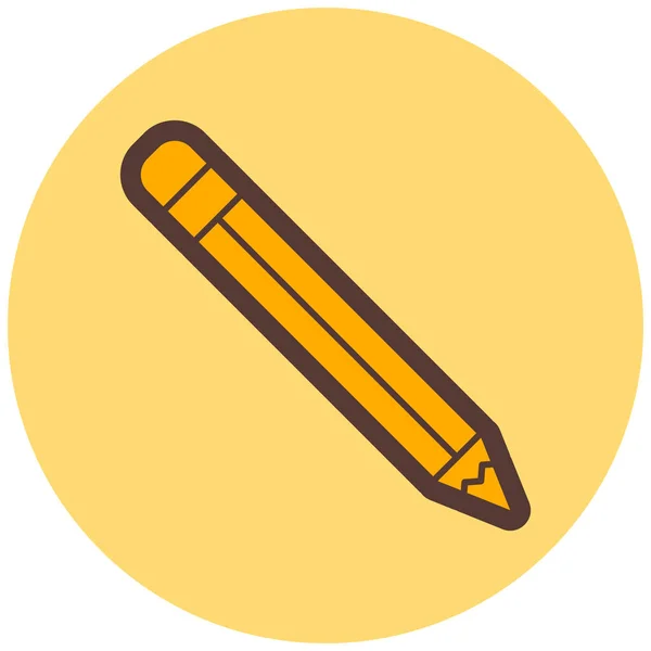 Pencil Web Icon Simple Illustration — Stock Vector