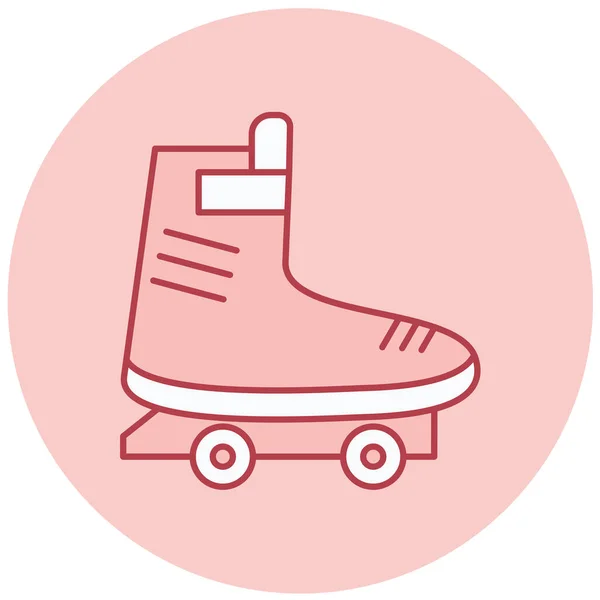 Patinar Icono Web Ilustración Simple — Vector de stock