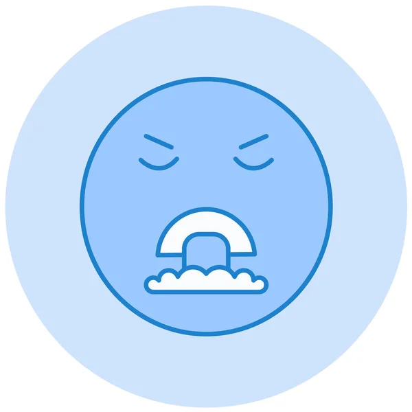 Sad Face Emoticon Vector Illustration — Vector de stock