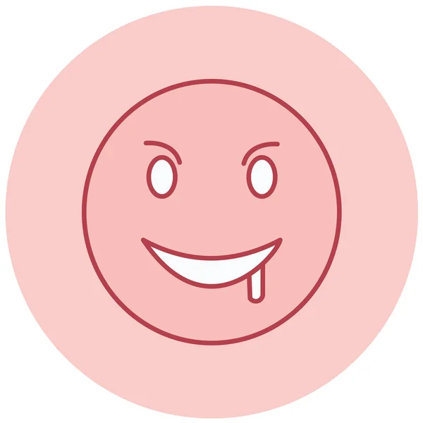 Gezicht Emoticon Icoon Vector Illustratie — Stockvector