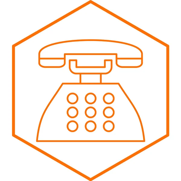 Διανυσματική Απεικόνιση Ενός Πορτοκαλί Εικονιδίου Τηλεφώνου — Διανυσματικό Αρχείο
