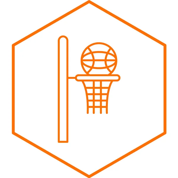 Basketballkorb Symbol Vektorillustration — Stockvektor
