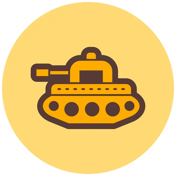 Tank Webová Ikona Jednoduchá Ilustrace — Stockový vektor