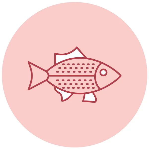 Balık Web Simgesi Basit Illüstrasyon — Stok Vektör