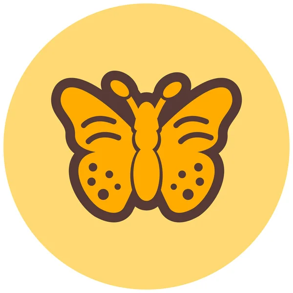 Mariposa Icono Web Ilustración Simple — Vector de stock