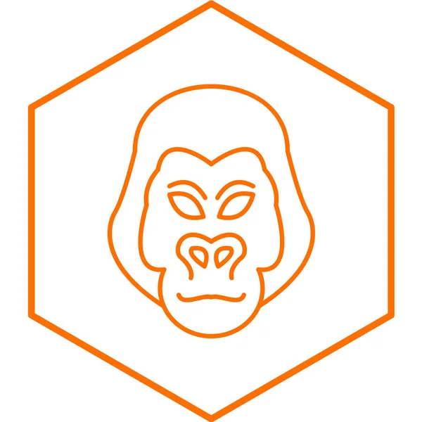 Gorilla图标的矢量说明 — 图库矢量图片