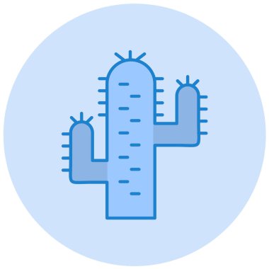 Kaktüs. Web simgesi basit illüstrasyon