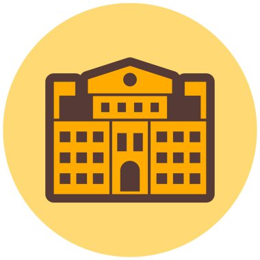 Üniversite binası. Basit resimleme