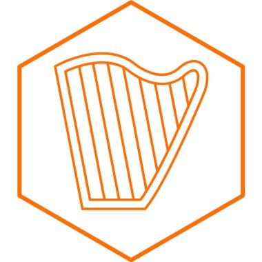 çizgi müzik aleti simgesi beyaz arkaplanda izole edildi. vektör illüstrasyonu