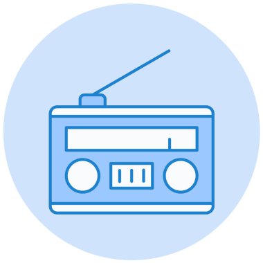 Radyo. Web simgesi basit tasarım