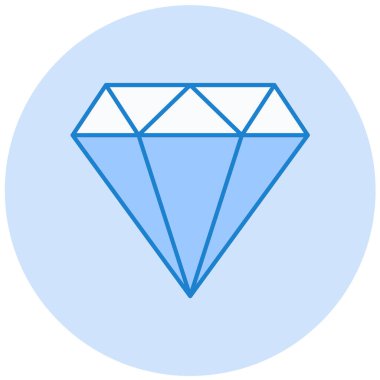 Elmas. Web simgesi basit illüstrasyon