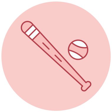 beysbol sopası simgesi, vektör illüstrasyonu