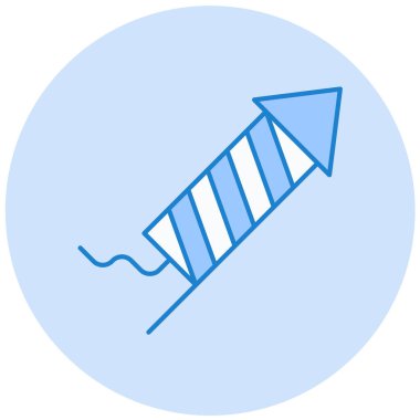 Havai fişekler. Web simgesi basit illüstrasyon