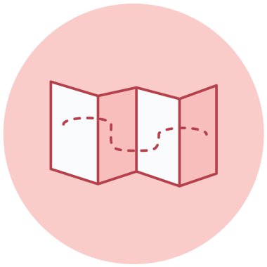 Harita. Web simgesi basit illüstrasyon