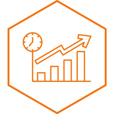 iş grafiği simgesi, vektör illüstrasyonu