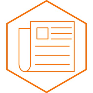 Gazete simgesi. vektör çizim