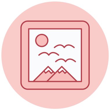 Resim simgesinin vektör illüstrasyonu