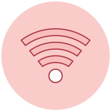 Kablosuz. Web simgesi basit illüstrasyon