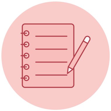 Not defteri. Web simgesi basit illüstrasyon