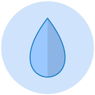 su damlası simgesi, vektör illüstrasyonu