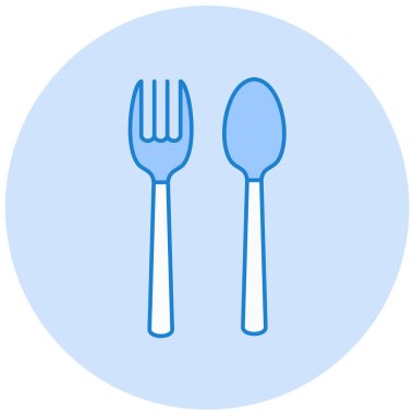 Çatal ve bıçak ikonu. vektör illüstrasyonu