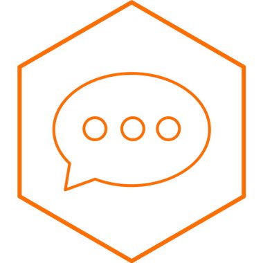 Sohbet balonu simgesi. vektör illüstrasyonu