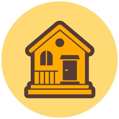 Ev. Web simgesi basit illüstrasyon