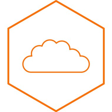 Bulut simgesi, vektör çizimi. düz tasarım biçimi