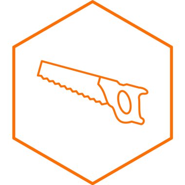 Testere simgesinin vektör illüstrasyonu