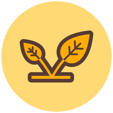 Yaprak. Web simgesi basit illüstrasyon