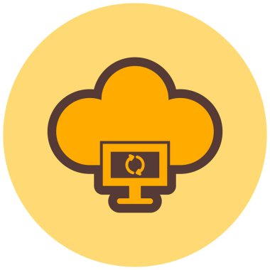 Bulut. Web simgesi basit illüstrasyon