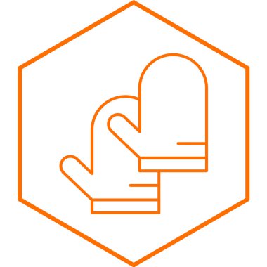 Eldiven simgesi vektör illüstrasyonu