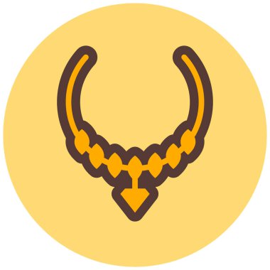 Kolye. Web simgesi basit illüstrasyon