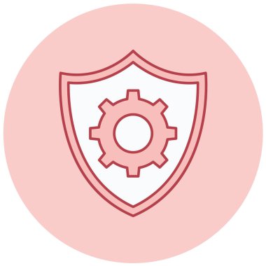 Kalkan. Web simgesi basit illüstrasyon