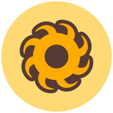 Çiçek. Web simgesi basit illüstrasyon