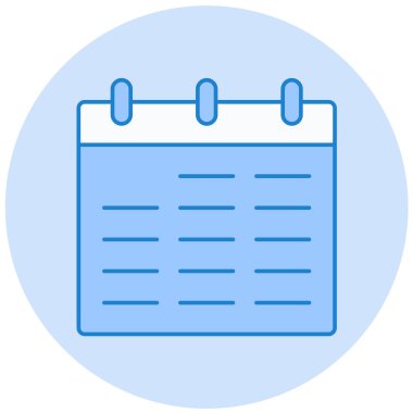 Takvim simgesinin vektör illüstrasyonu