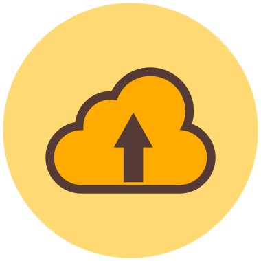 Bulut. Web simgesi basit illüstrasyon