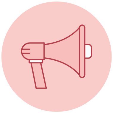 Megafon. Web simgesi basit illüstrasyon